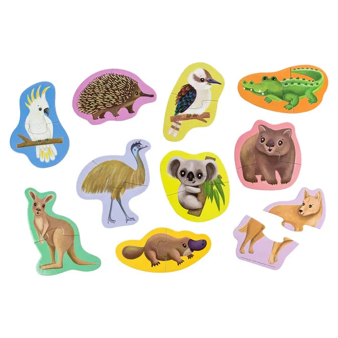Let's Begin Puzzle 2pc - Aussie Animals