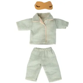 Maileg Pajamas for Dad Mouse, Gingham