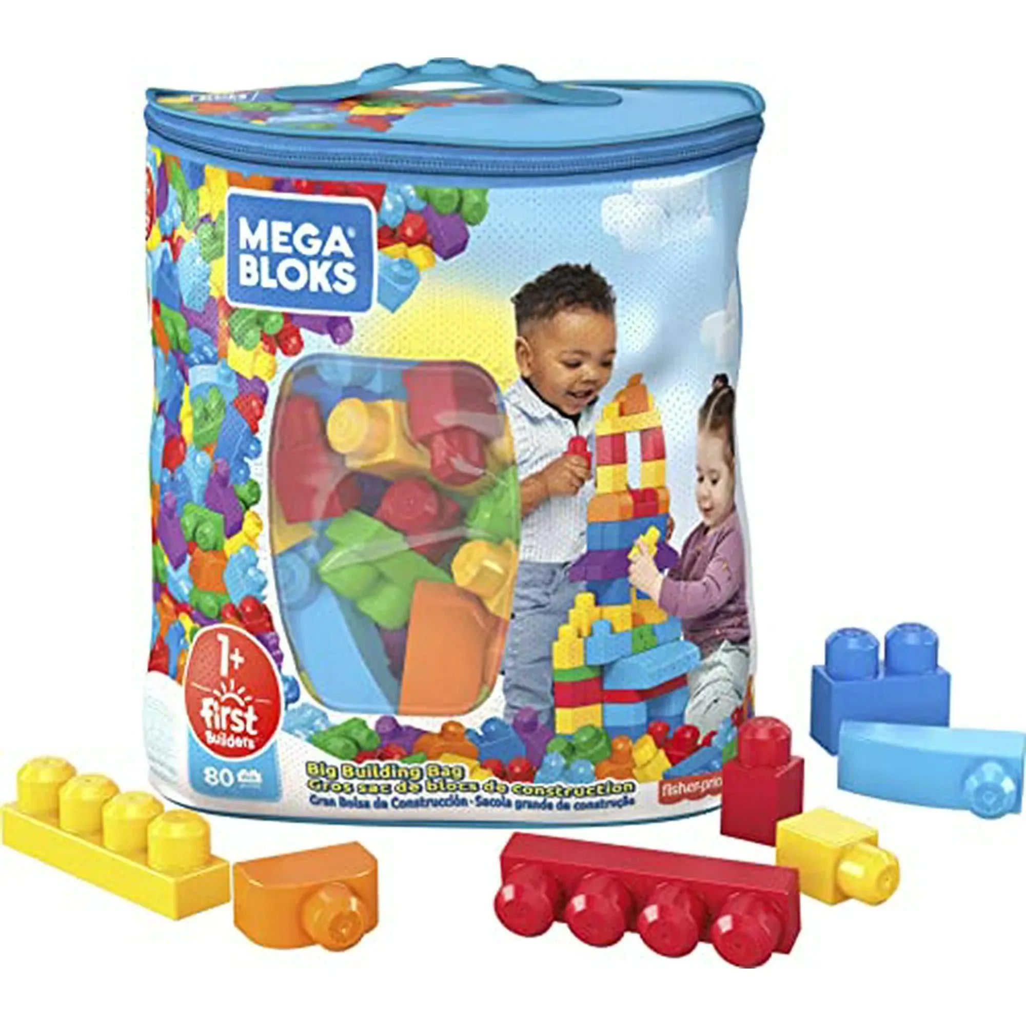 MEGA Bloks Big Building Bag, 80 Pieces