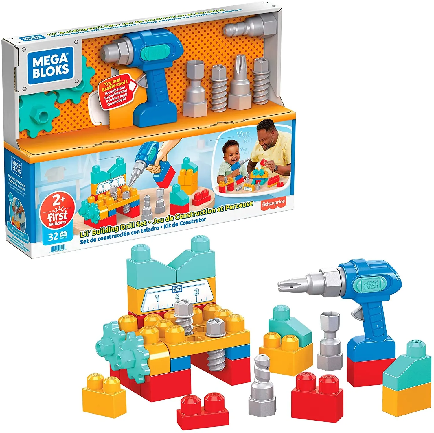 MEGA BLOKS GXK36 LIL BUILDING DRILL SET