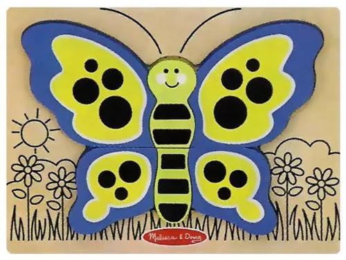Melissa and Doug My First Chunky Puzzle Butterfly Item # 3743 Ages 2  Wooden, Sturdy