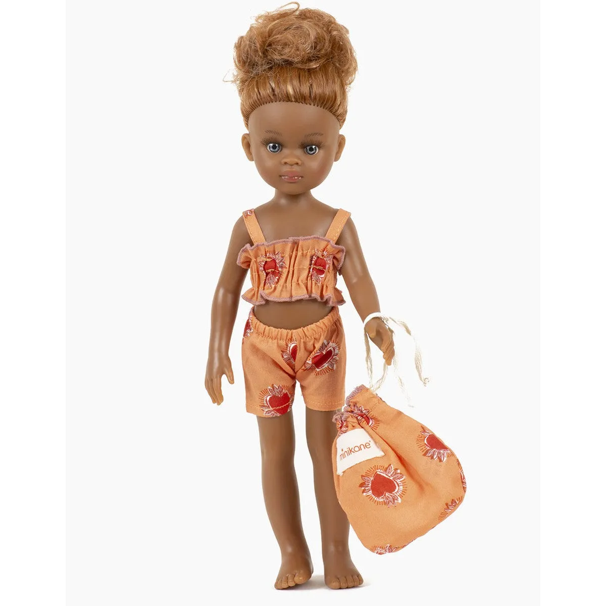 Minikane amigas retro 2-piece swimsuit in ex voto with pouch