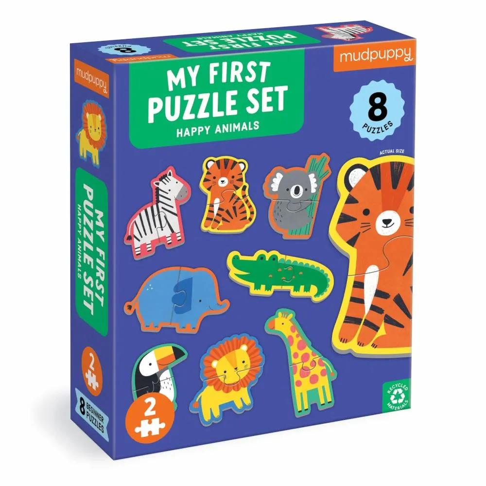 Mudpuppy 2-Piece My First Puzzles - Happy Animals