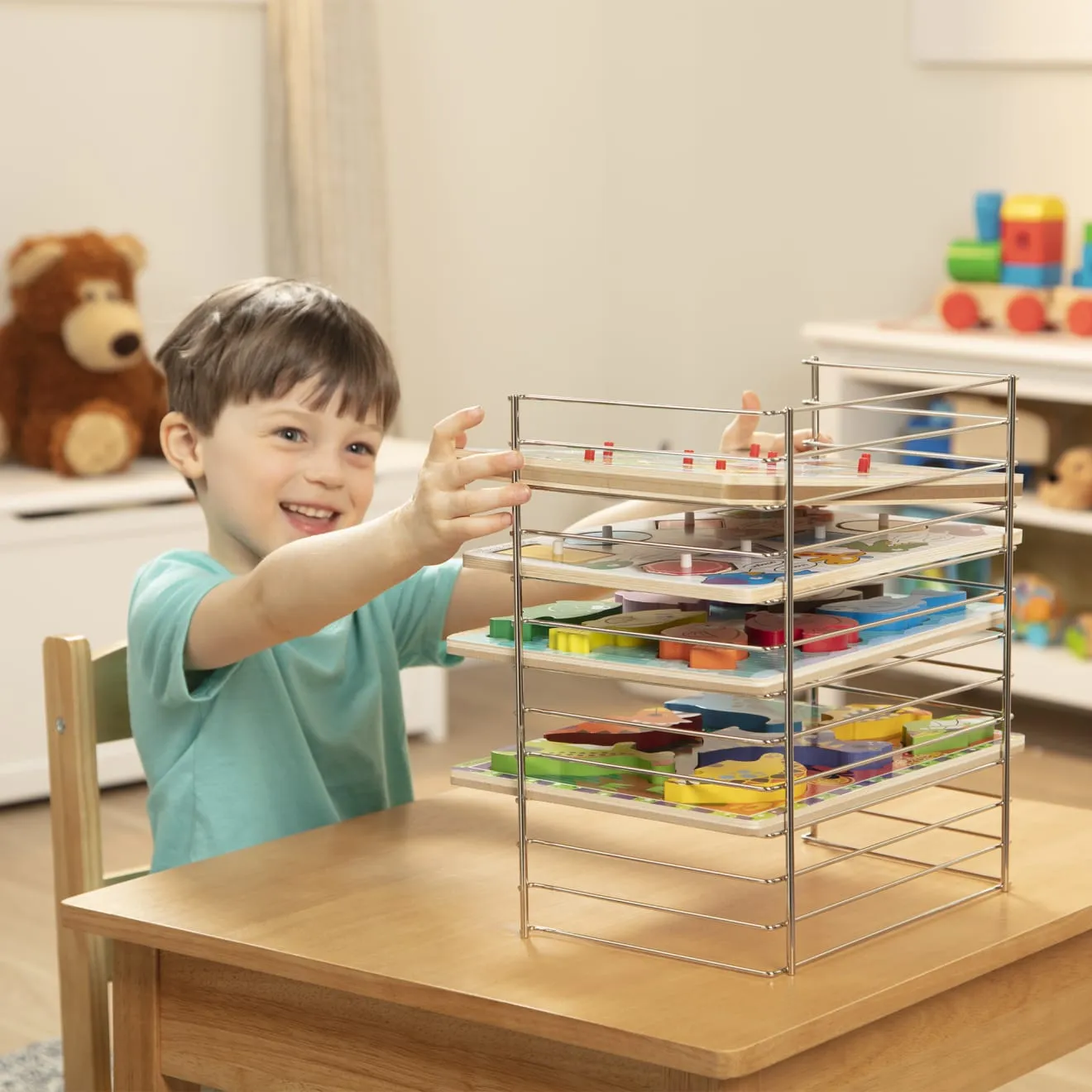 Multi-Fit Wire Puzzle Rack