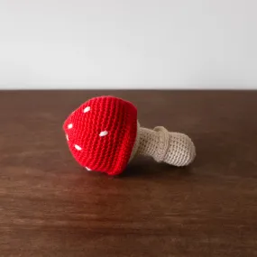 NEW Mushroom Organic Crochet Rattle Toy