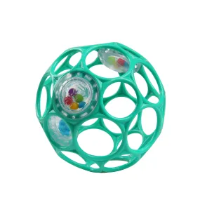 Oball Easy Grasp Rattle BPA-Free Infant Toy in Teal, 4"