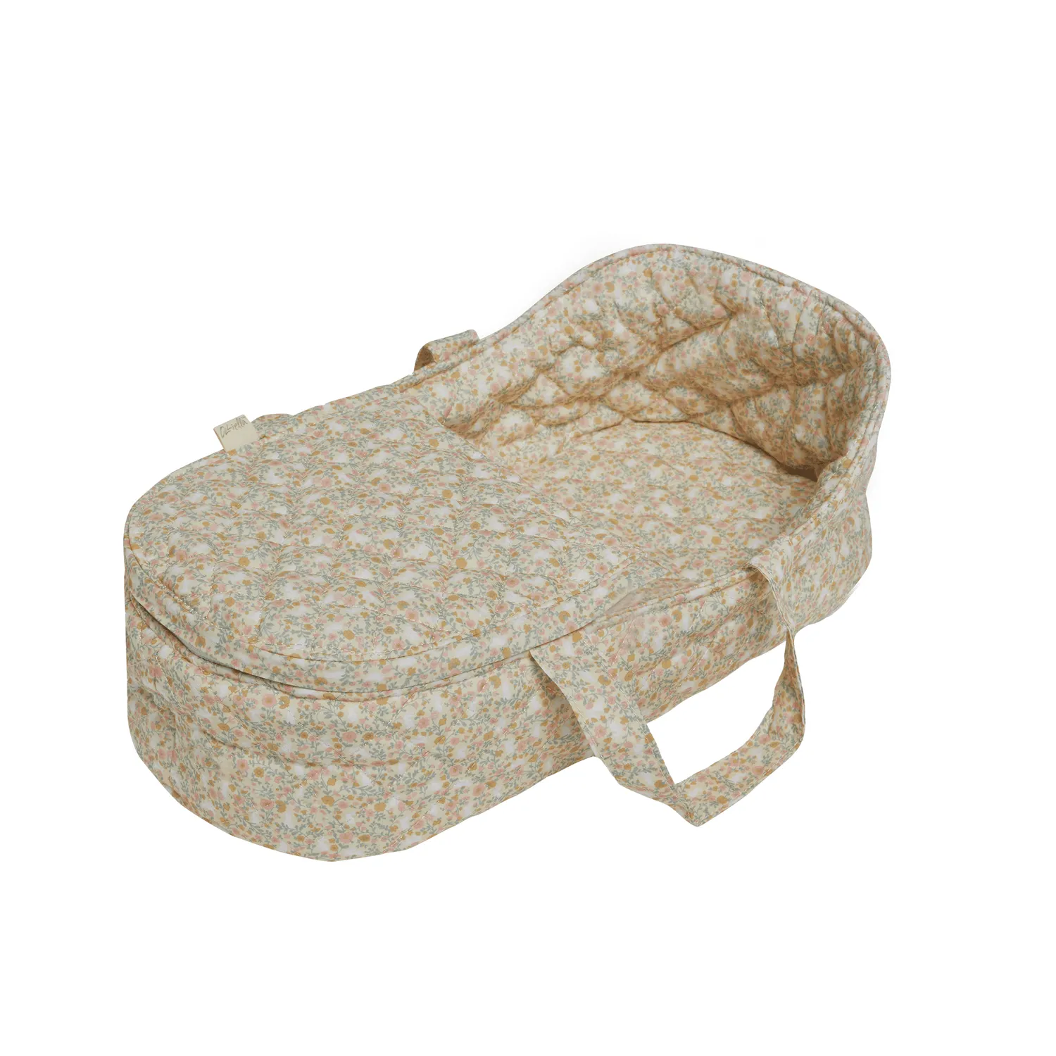 Olli Ella Dinkum Dolls Quilted Carry Cot – Garden floral