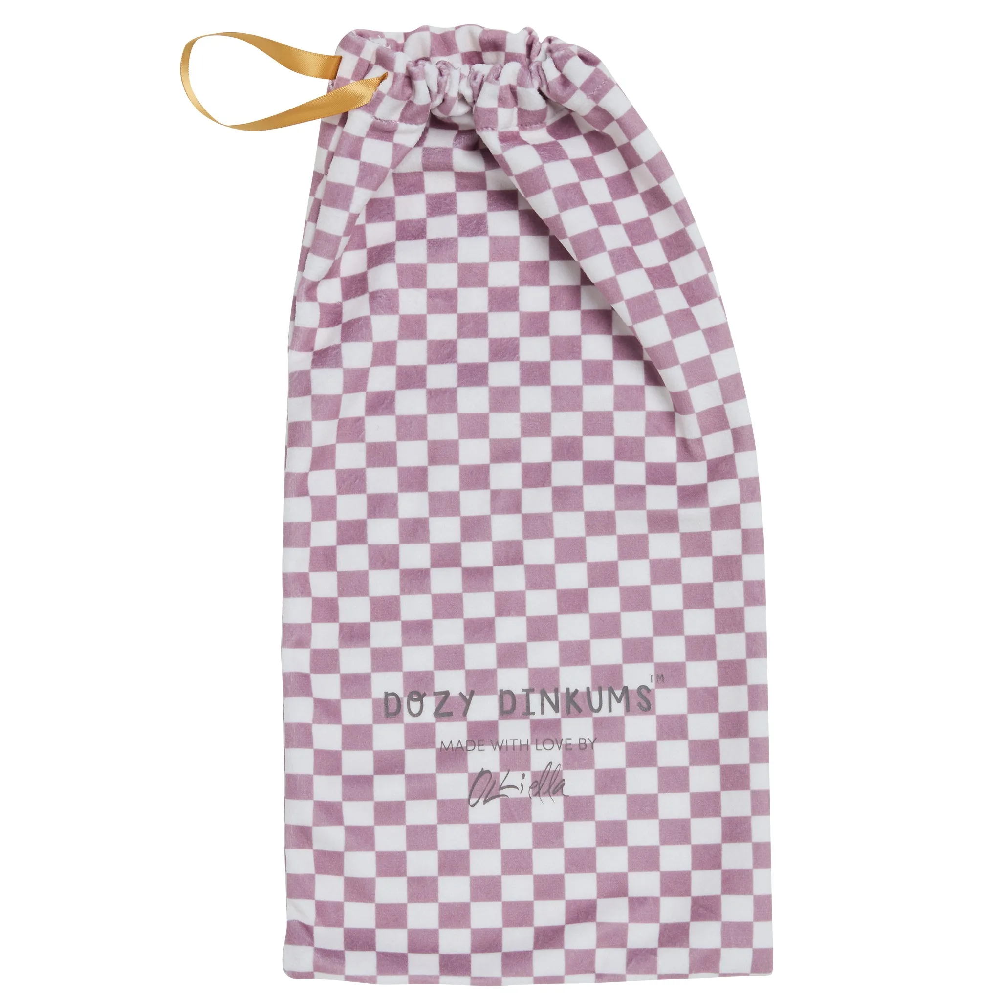Olli Ella Dozy Dinkum Doll - Twinkle Plum Check