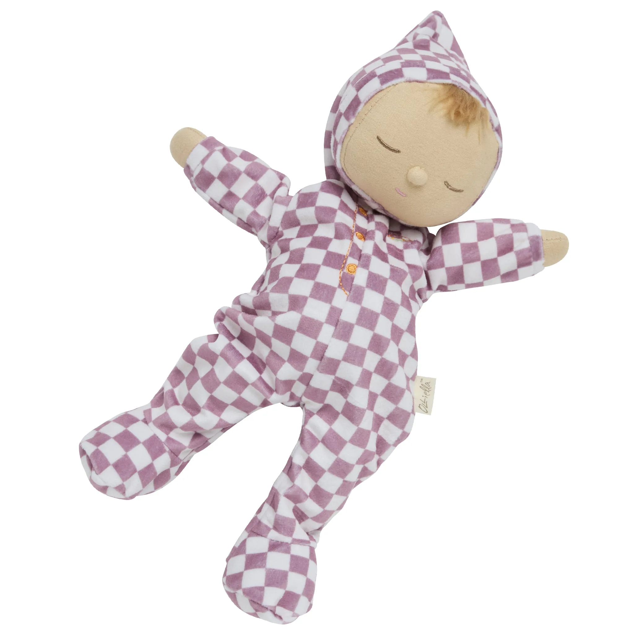 Olli Ella Dozy Dinkum Doll - Twinkle Plum Check