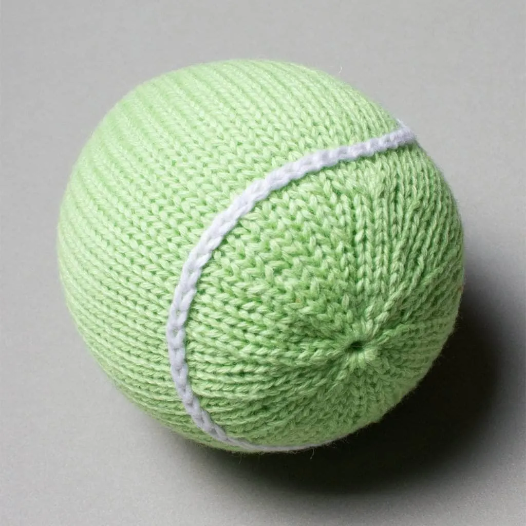 Organic Baby Ball Toy Rattles Set - Football, Baseball, Basketball & Tennis