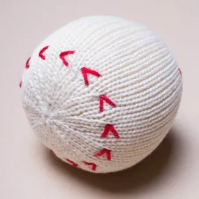 Organic Baby Toys - Newborn Rattles | Baseball