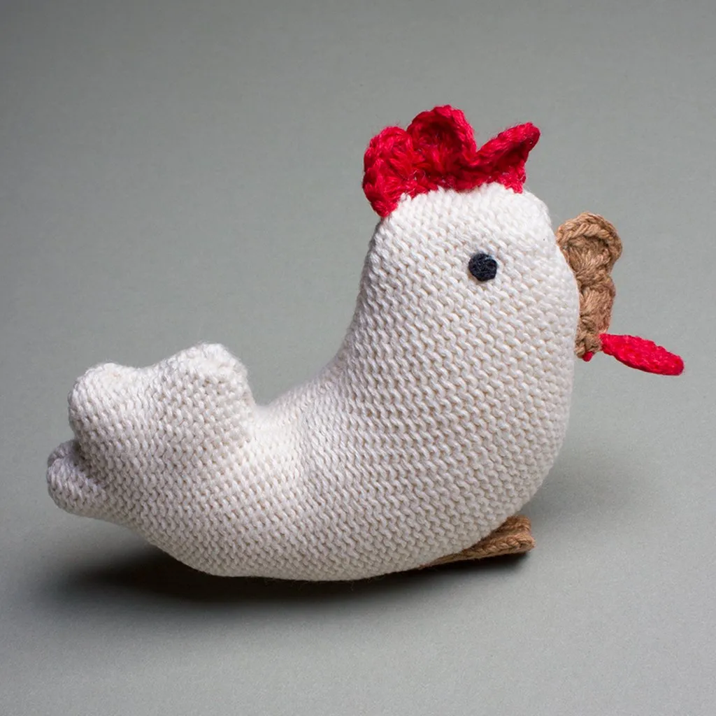 Organic Baby Toys - Newborn Rattles | Chicken
