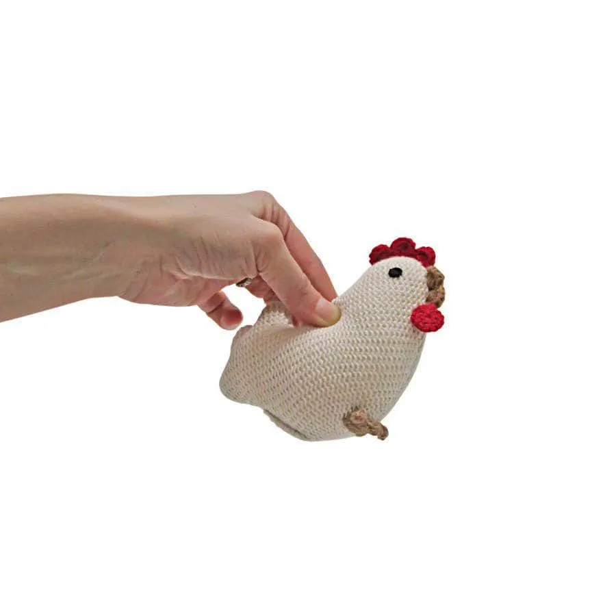 Organic Baby Toys - Newborn Rattles | Chicken