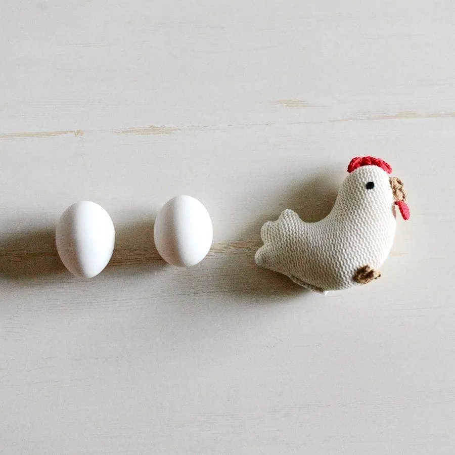 Organic Baby Toys - Newborn Rattles | Chicken