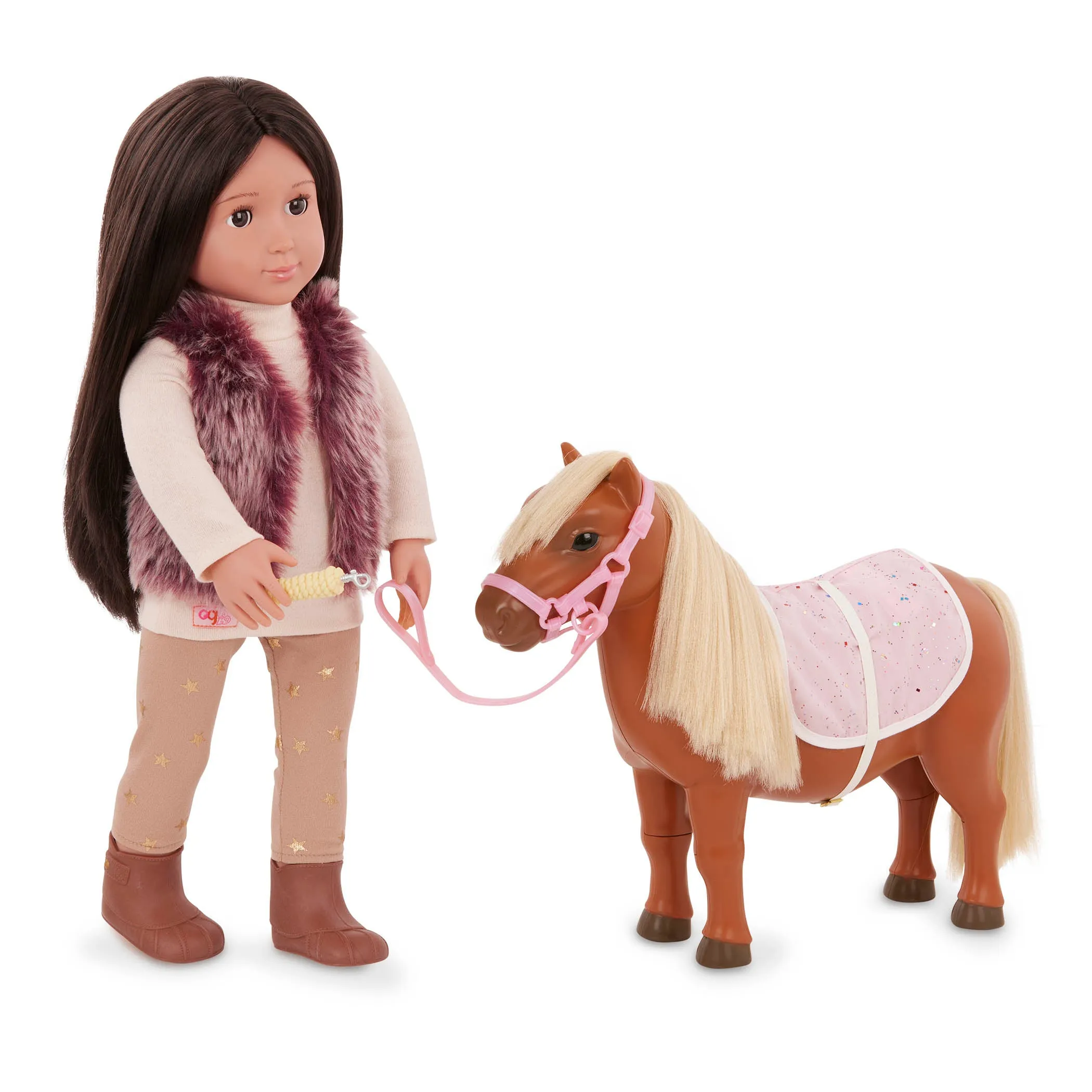 Our Generation Horse 20 Inch Shetland Pony With Accessories