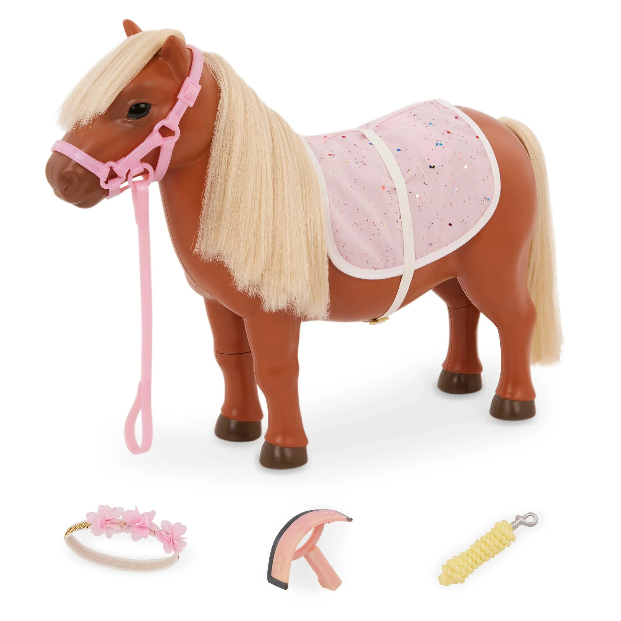 Our Generation Horse 20 Inch Shetland Pony With Accessories