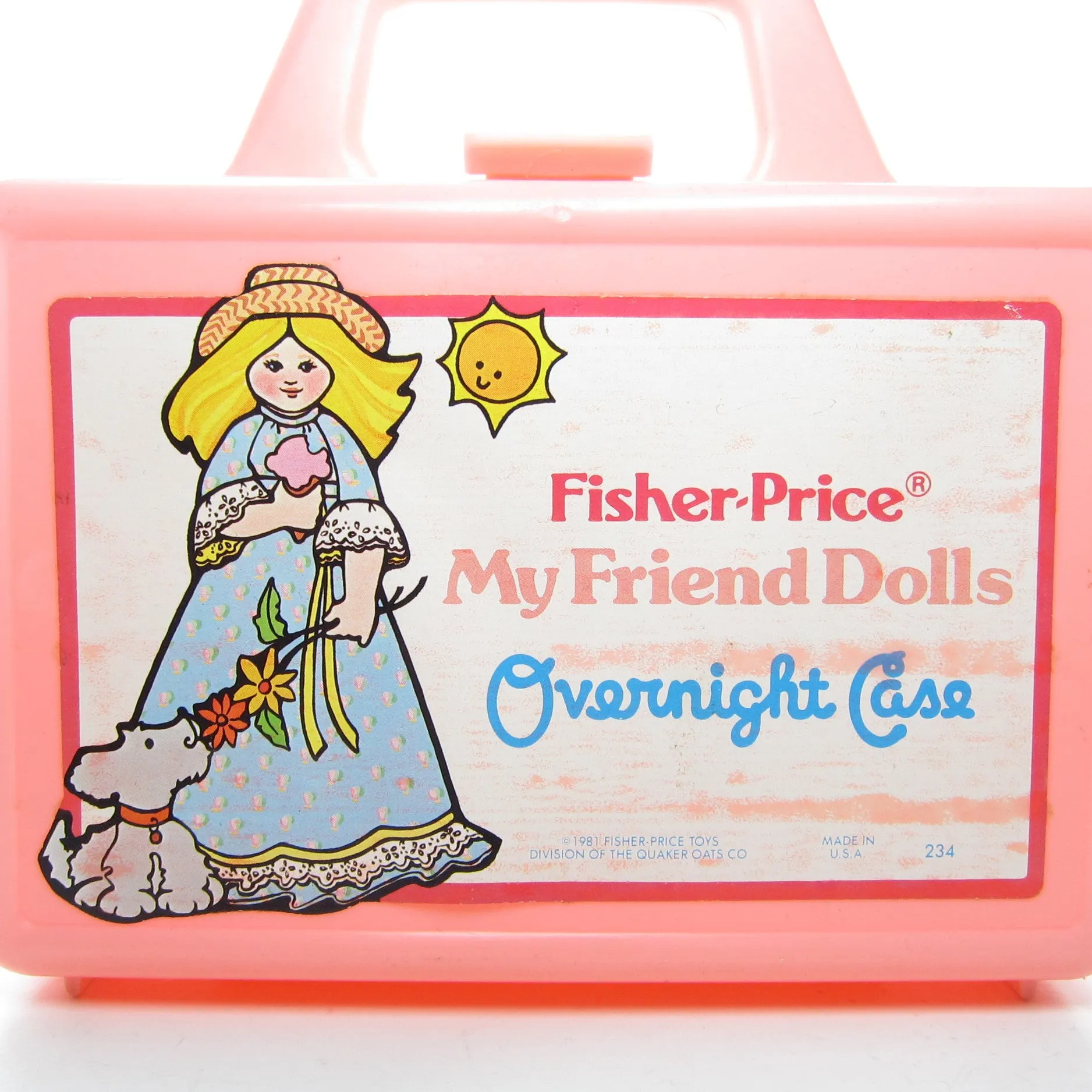 Overnight Case for My Friend Dolls #234 Vintage Fisher-Price Toy