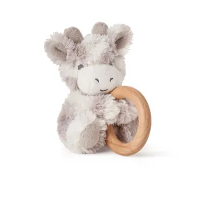 Plush Giraffe Wooden Ring Rattle