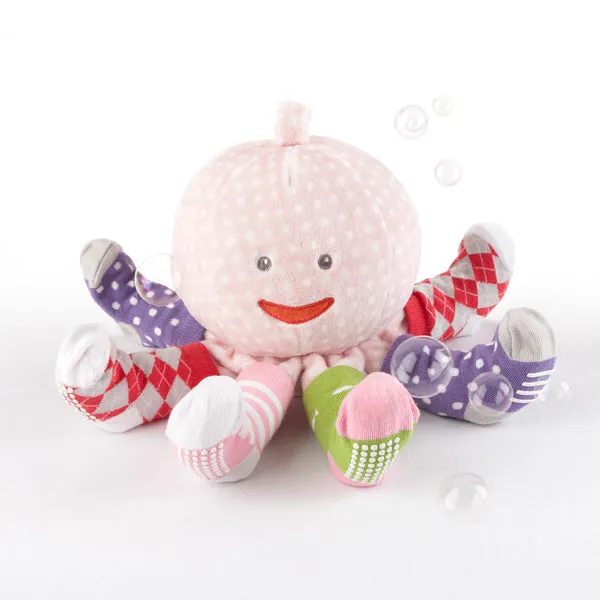 "Mrs. Sock T. Pus" Plush Pink Octopus with Socks