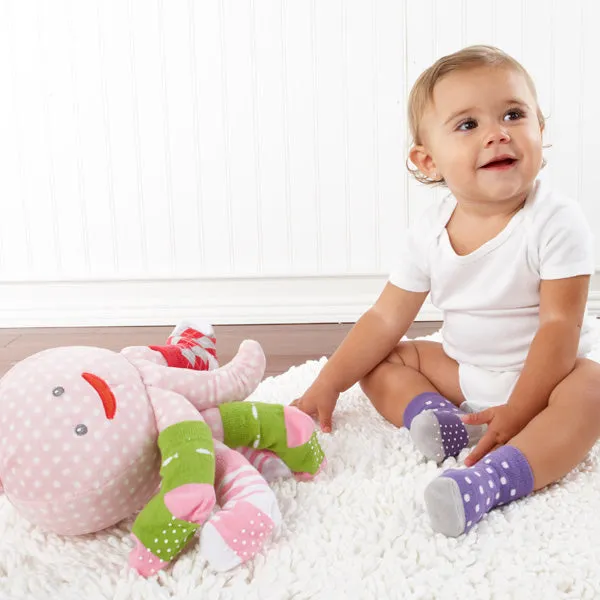 "Mrs. Sock T. Pus" Plush Pink Octopus with Socks
