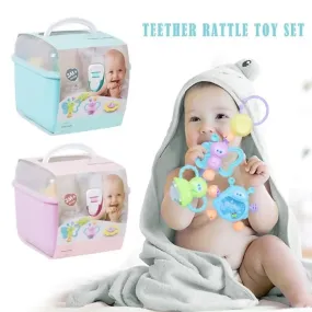 Rattles For Babies Early Teeth Biting Teether, Newborn Baby Rattle Set With Storage Box, Non Toxic Rattles For Kids