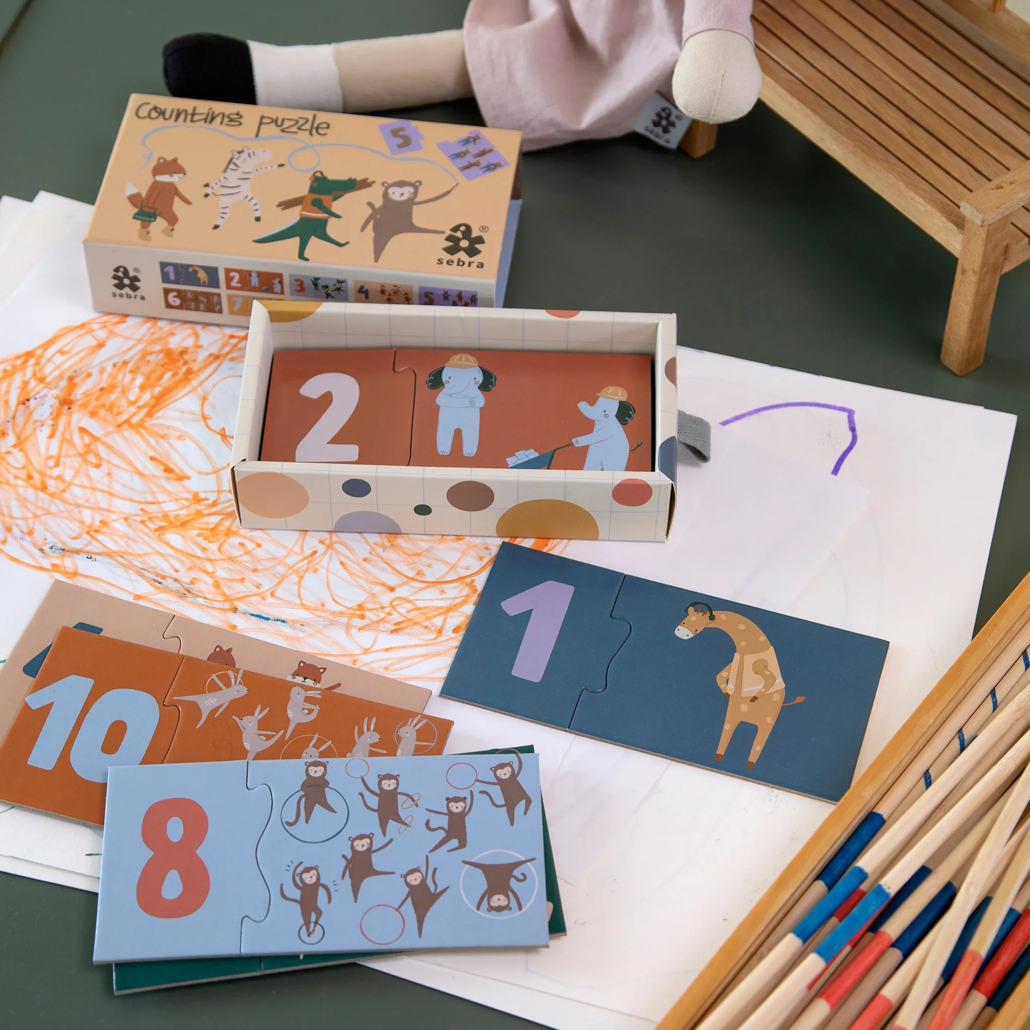 Sebra, Counting Game, Toes/Builders