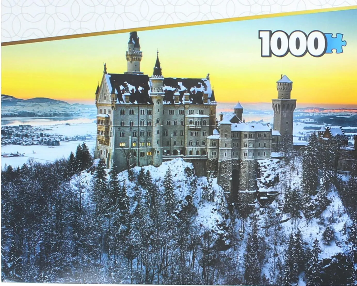 Set of 2 Keepsakes 1000 Piece Jigsaw Puzzles | Neuschwanstein Castle / Taj Mahal