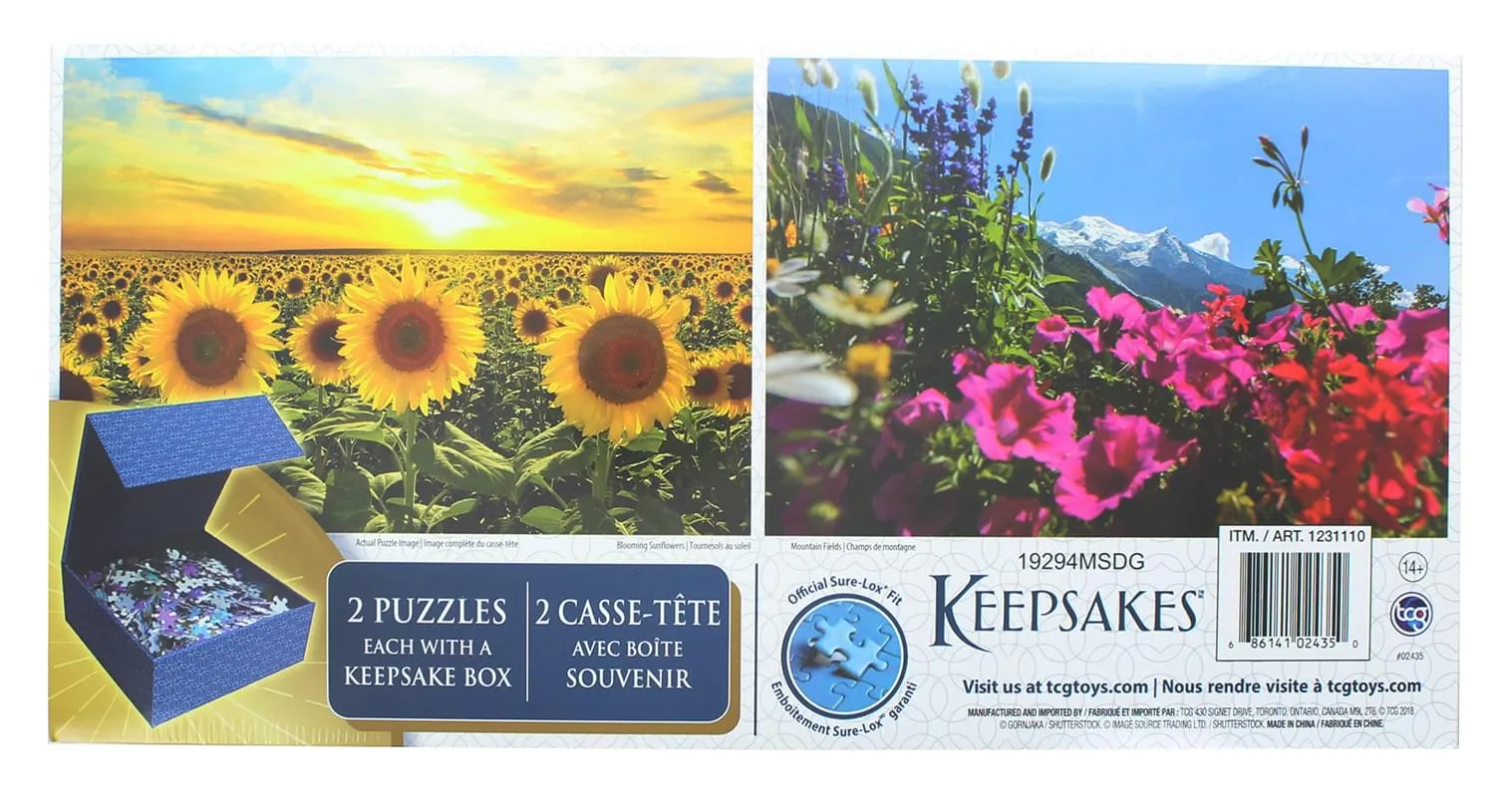 Set of 2 Keepsakes 500 Piece Jigsaw Puzzles | Wildflowers
