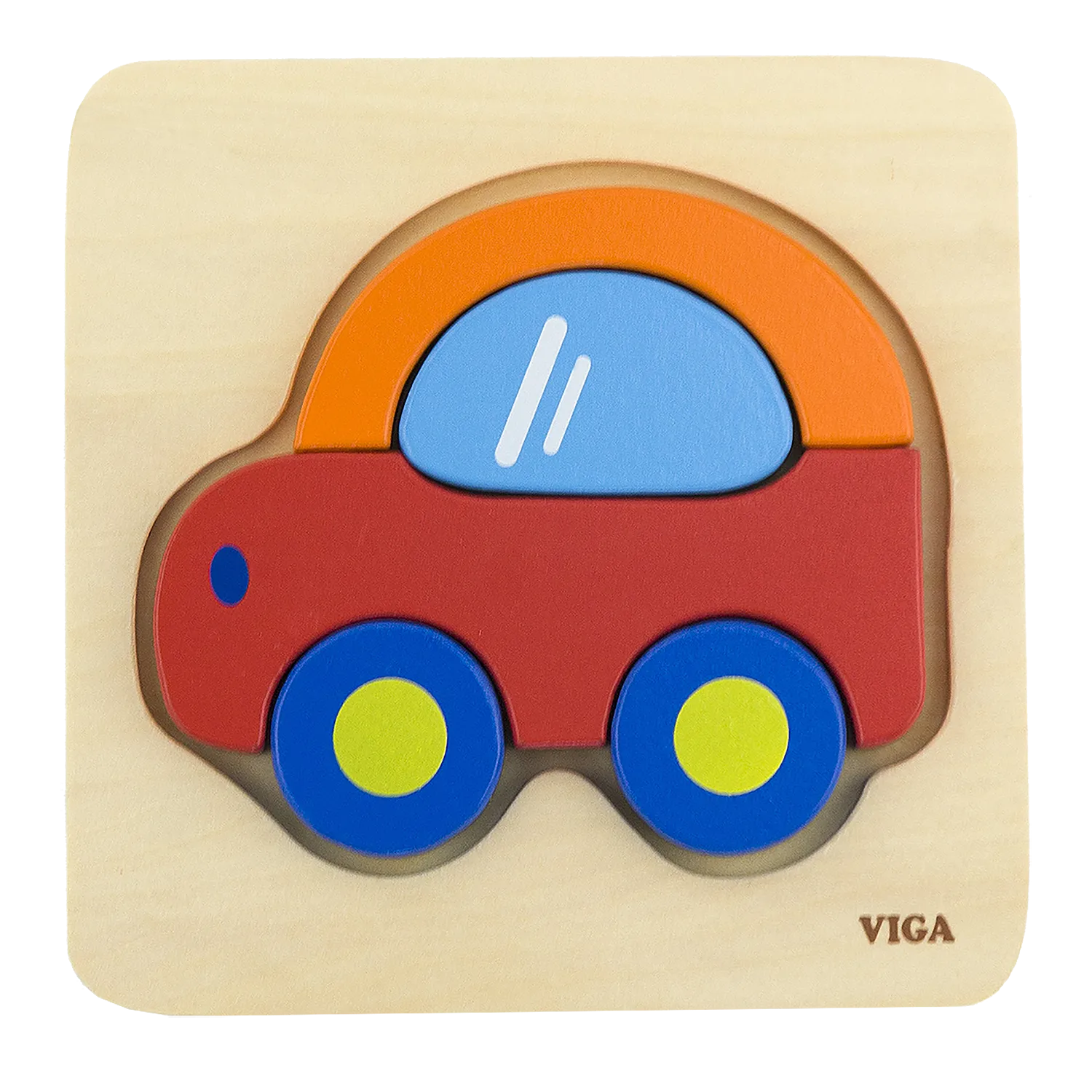 Shape Block Puzzle: Car 5pc