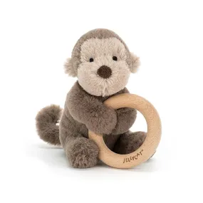 Shooshu Monkey Wooden Ring Toy