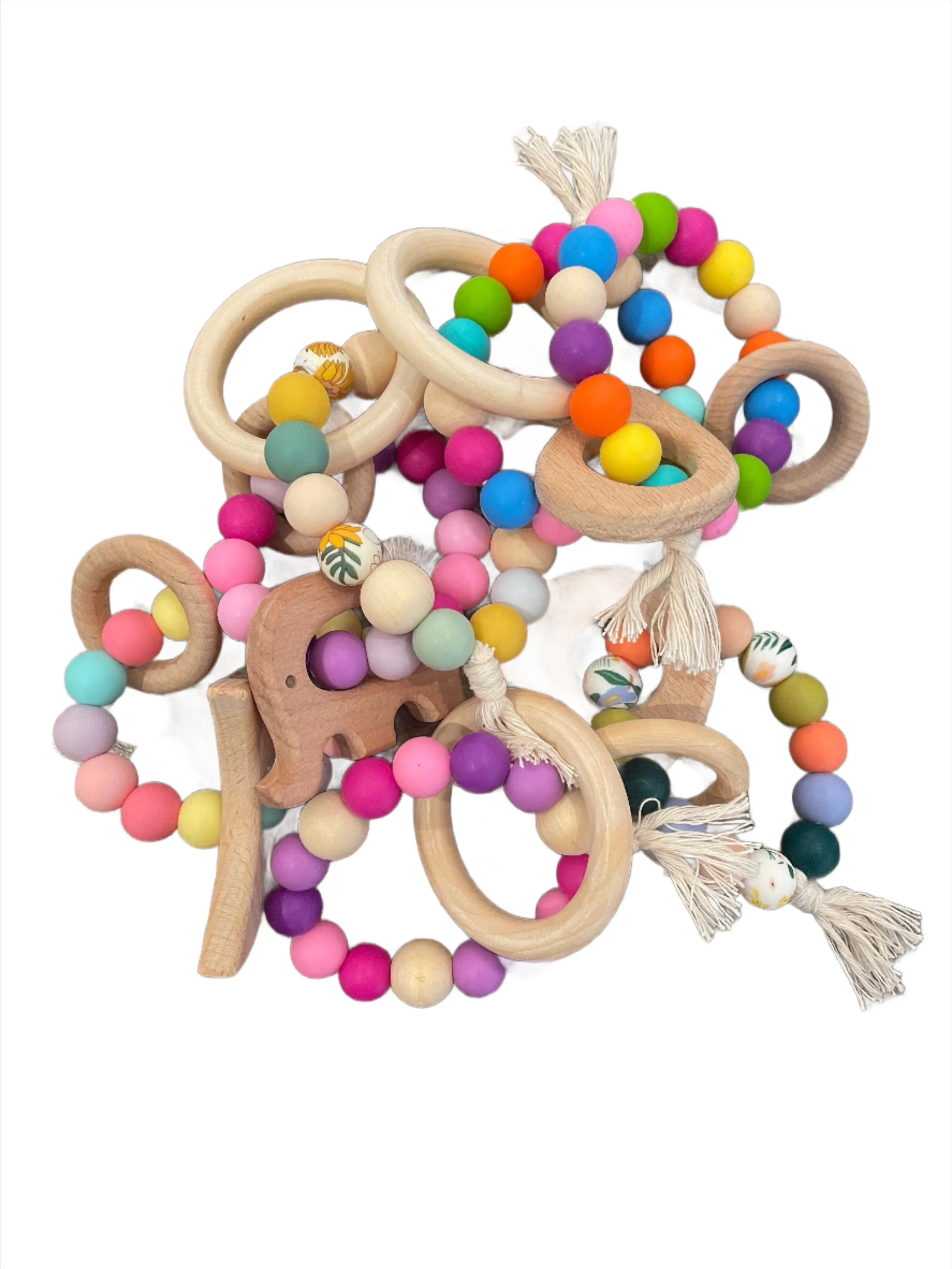 Silicone & Wood Baby Teether