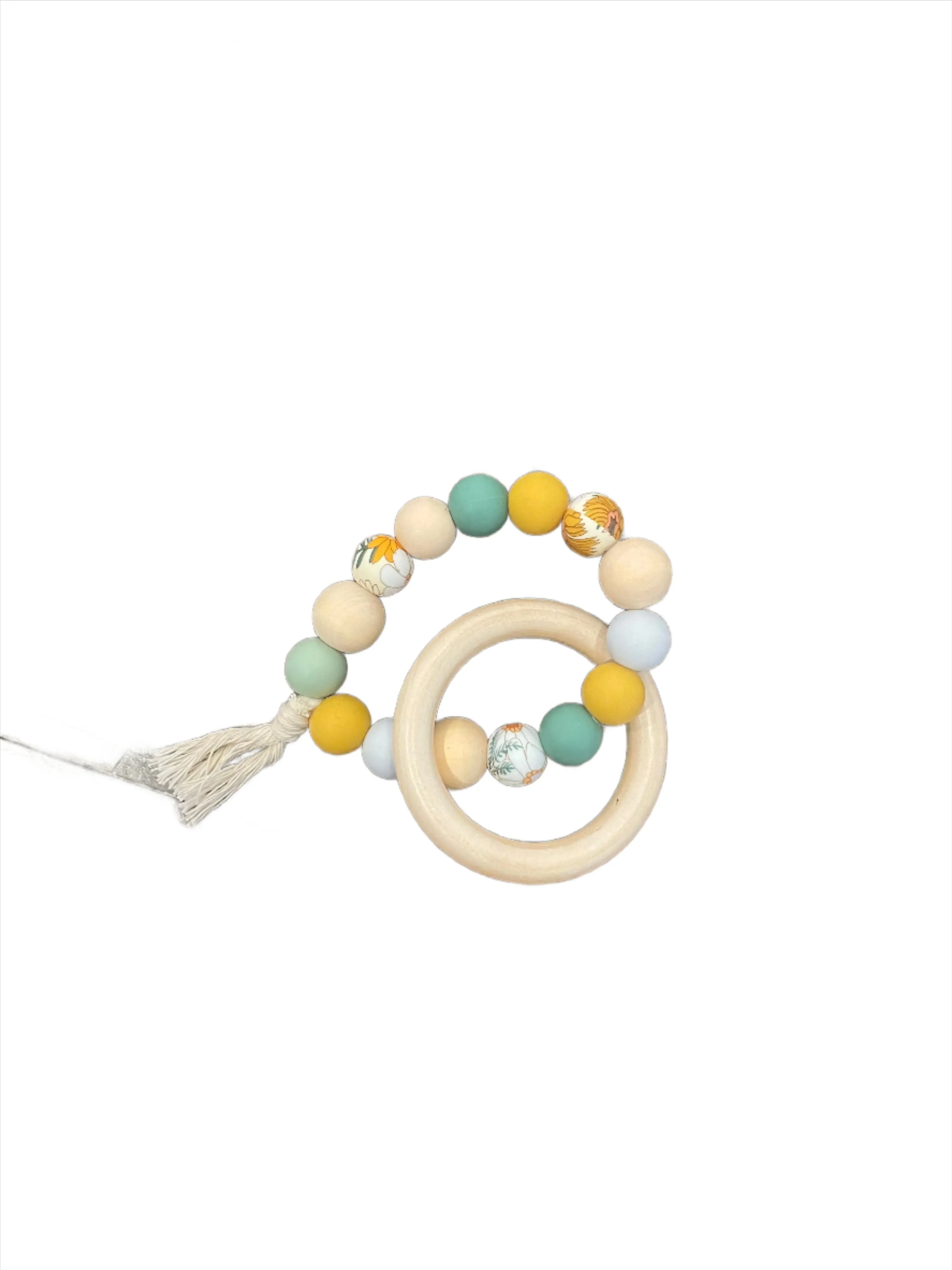 Silicone & Wood Baby Teether