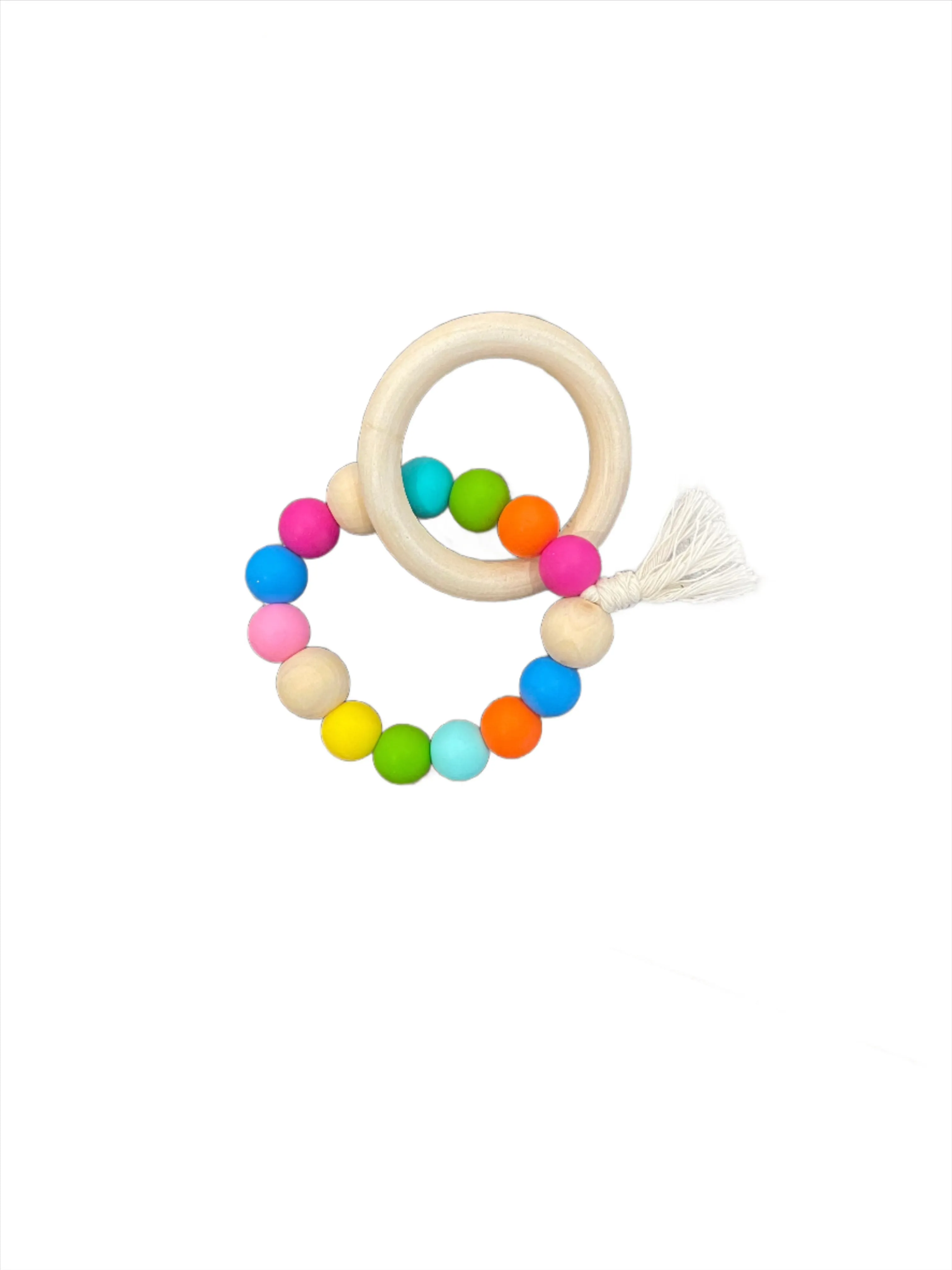 Silicone & Wood Baby Teether