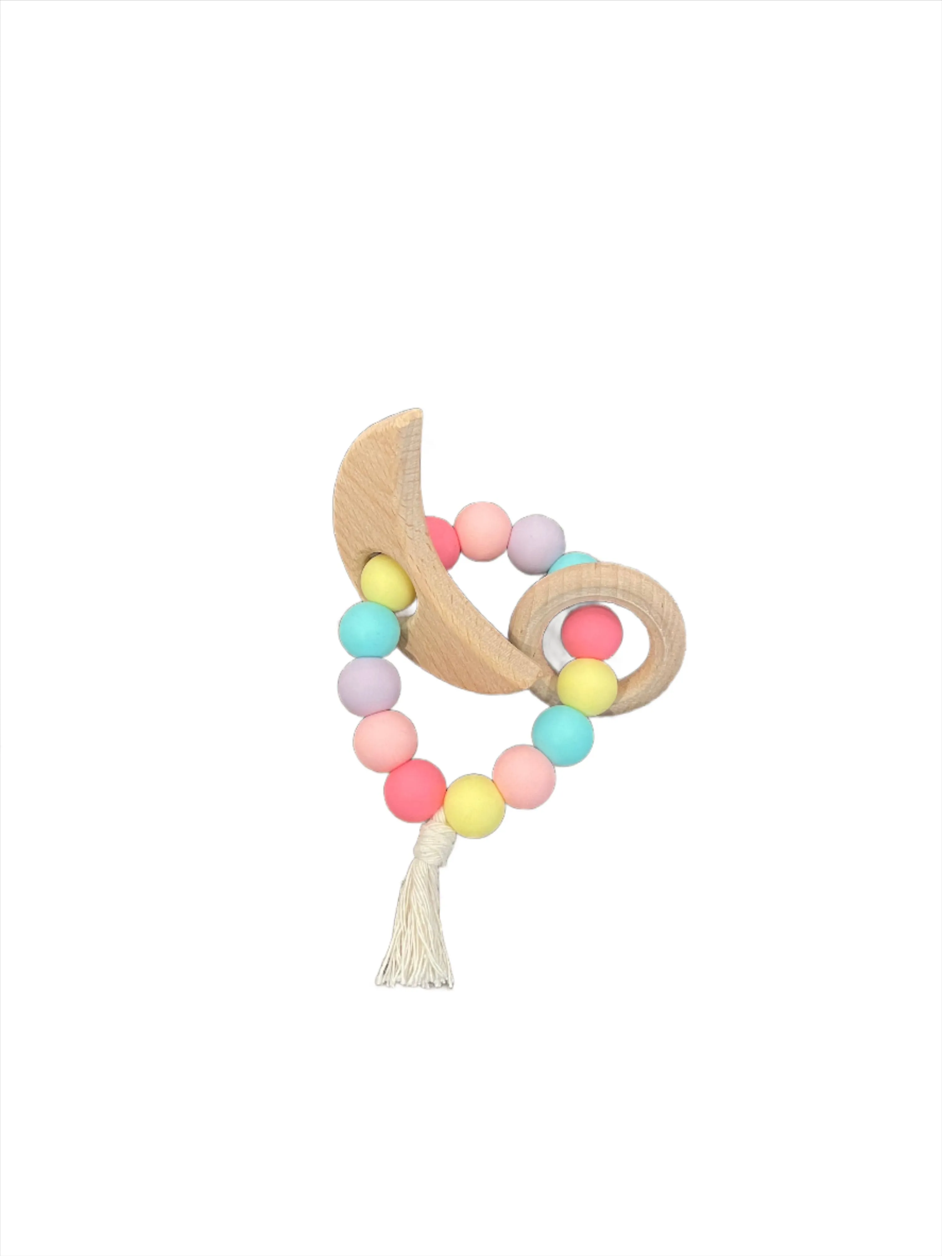 Silicone & Wood Baby Teether
