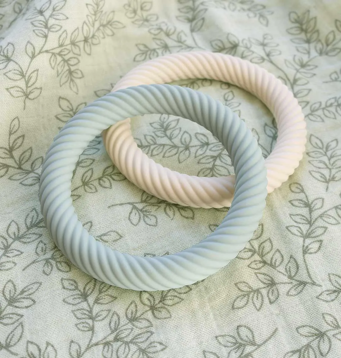 Silicone Teether Classic Sage Cream