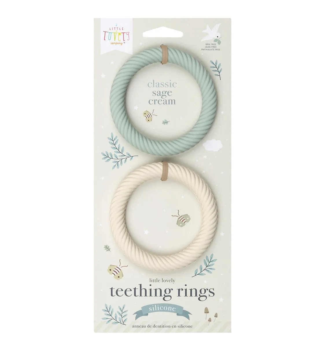 Silicone Teether Classic Sage Cream