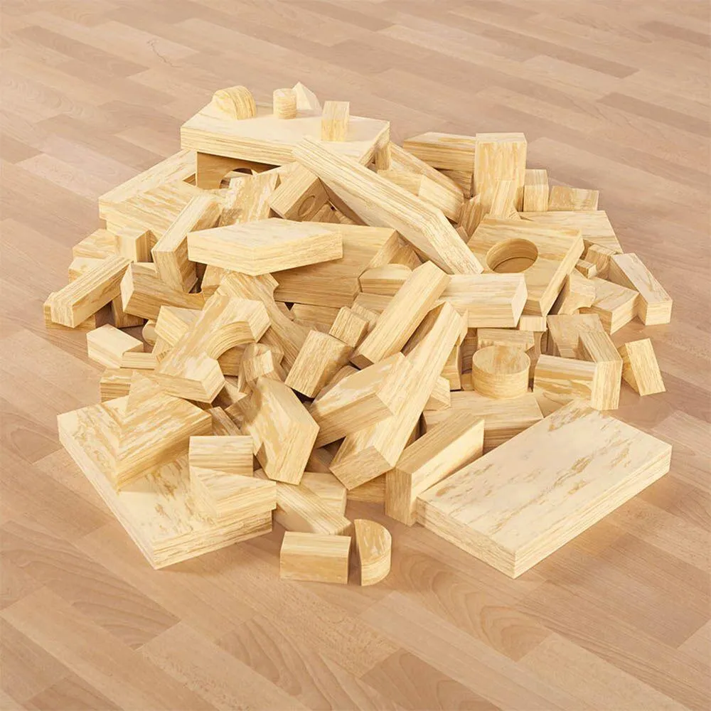 Soft Wood Effect Foam Blocks 56pk