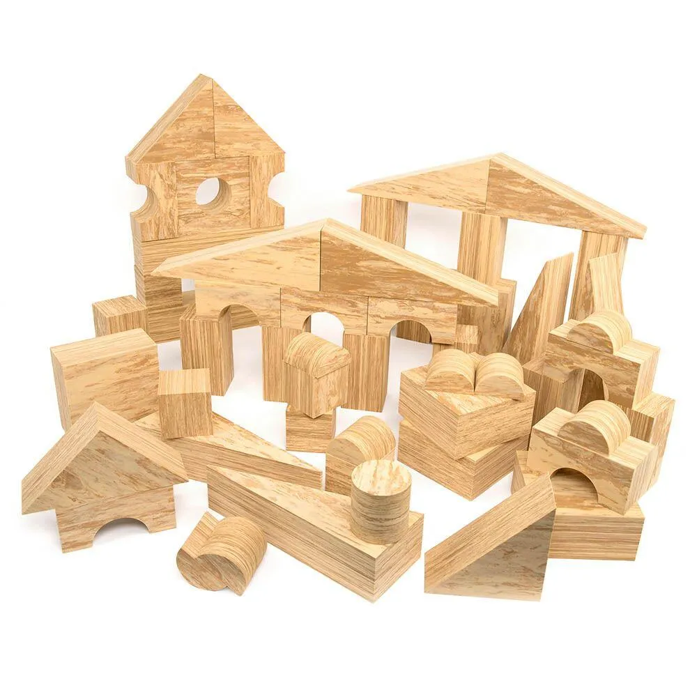 Soft Wood Effect Foam Blocks 56pk