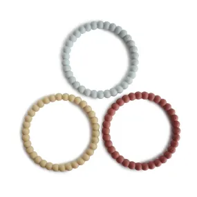 Teether Bracelets - Pack Of 3 - Mellow/Terracotta/Periwinkle