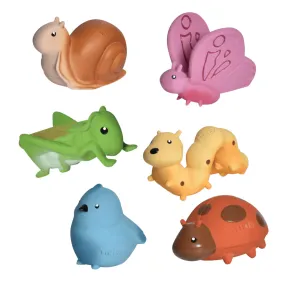 Tikiri Garden Friends - Rubber Teether Rattle & Bath Toys