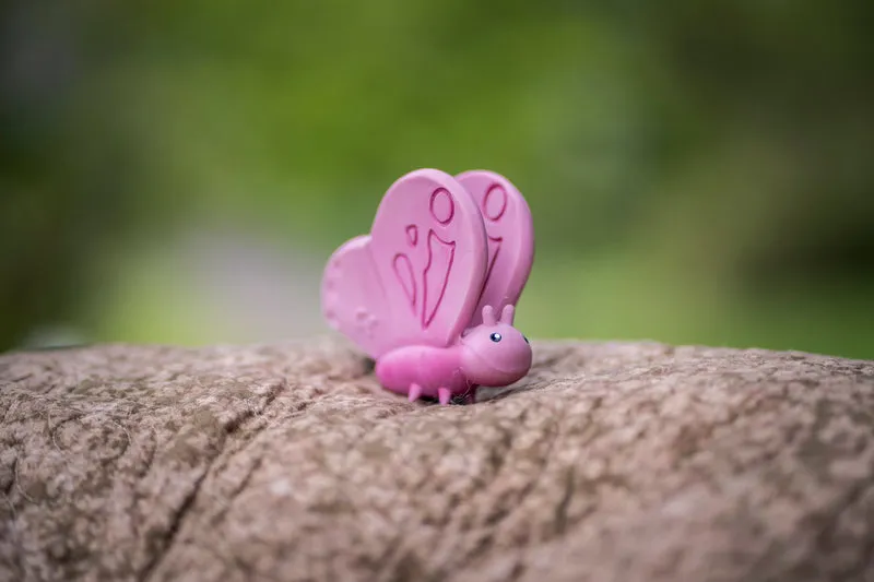 Tikiri Garden Friends - Rubber Teether Rattle & Bath Toys