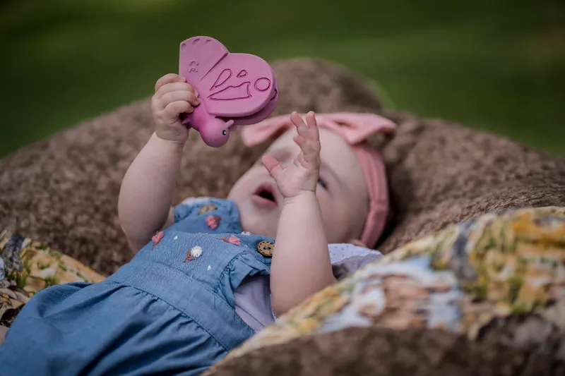 Tikiri Garden Friends - Rubber Teether Rattle & Bath Toys