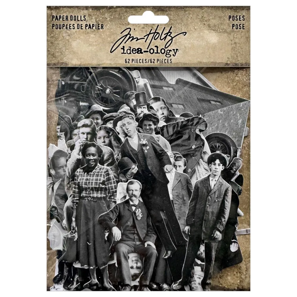 Tim Holtz Idea-Ology - Paper Dolls - Poses - 62 Pieces