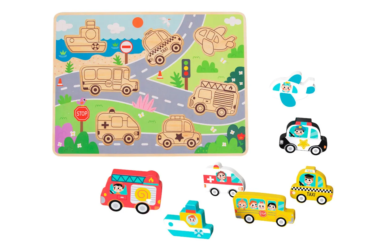 Tooky Toy - CHUNKY PUZZLE - Transportation