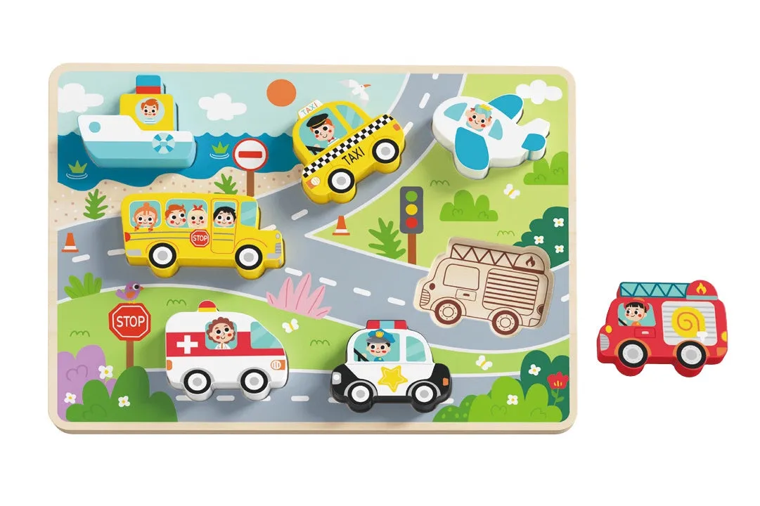 Tooky Toy - CHUNKY PUZZLE - Transportation