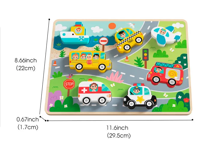 Tooky Toy - CHUNKY PUZZLE - Transportation