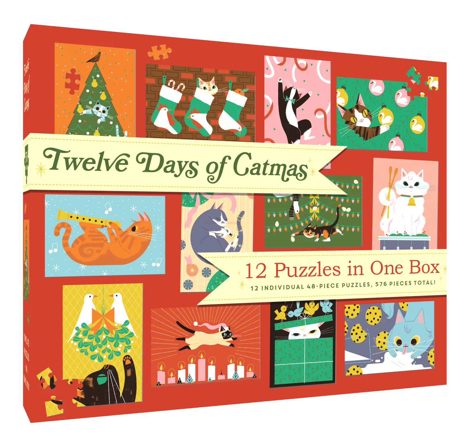 Twelve Days of Catmas - 12 Puzzles in One Box