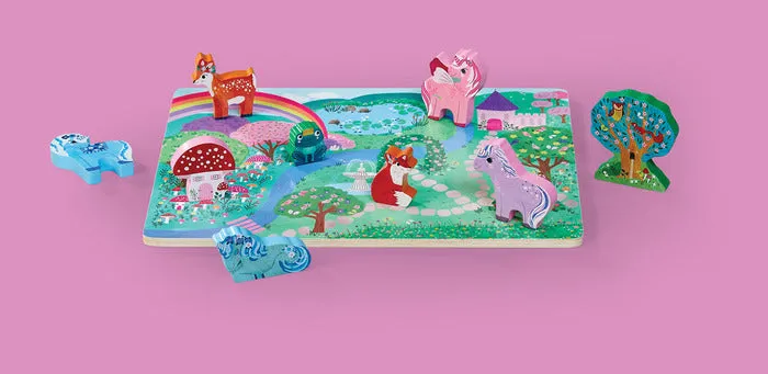 UNICORN GARDEN WOOD PUZZLE