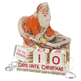 Vintage-Inspired Santa Block Countdown To Christmas
