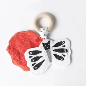 WEE GALLERY - BUTTERFLY CRINKLE TEETHER